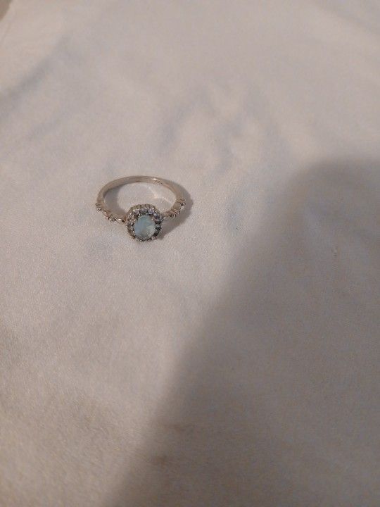 Light Blue Gem Ring