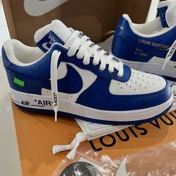 Nike Air Force 1 Low by Virgil Abloh x Louis Vuitton LV Blue 