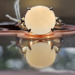 Natural Burmese Jadeite Ring - PinkPurple