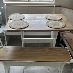 Breakfast nook bench and table