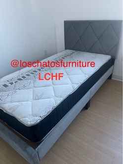 Twin size bed frame with mattress