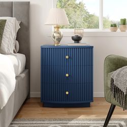 Set of 2 Blue Wooden Nightstand/End Table $150/2pcs