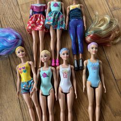 Barbie Wig  7 Dolls 