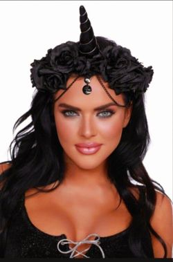 Dreamgirls Black Unicorn Headpiece