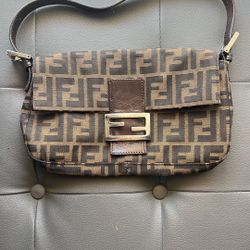 Authentic Fendi Shoulder Bag ZUCCA