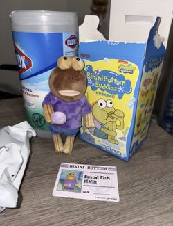 AUTHENTIC POPMART Bikini Bottom Buddies Series Plush Pendant Dazed Fish