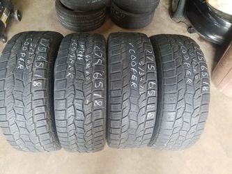 275/65/18 Cooper Adventurer 4 For $80 5&6/32nd 1patch Dot# 2621