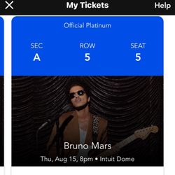 Bruno Mars Ticket 