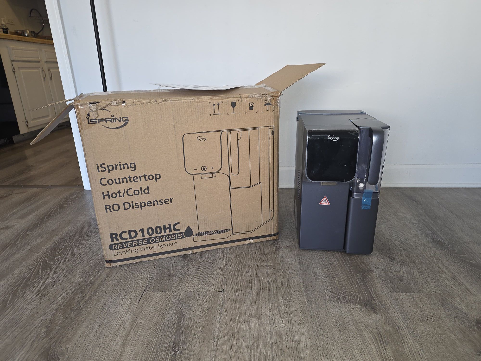 NEW! iSpring RCD100HC Countertop Hot/Cold Reverse Osmosis Water Dispenser