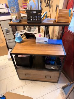 Storage rack with file drawer