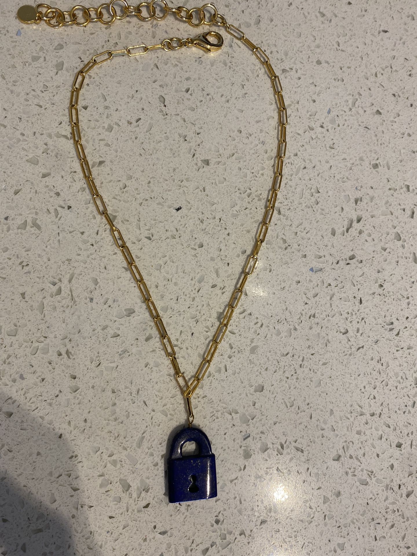 Lapis Locket Necklace By Nest 