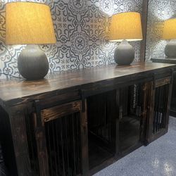 Decorative Custom Kennel With Sliding Doors