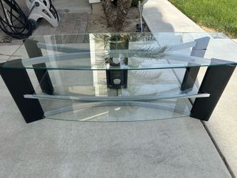 Glass TV stand