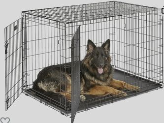 MidWest Homes for Pets Newly Enhanced Double Door iCrate Dog Crate, Includes Leak-Proof Pan, Floor Protecting Feet, Divider Panel & New Patented Feat