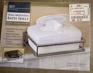 New wall mounted bath shelf