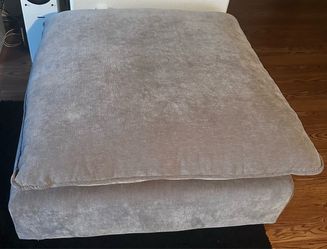 Large Gray Ottoman