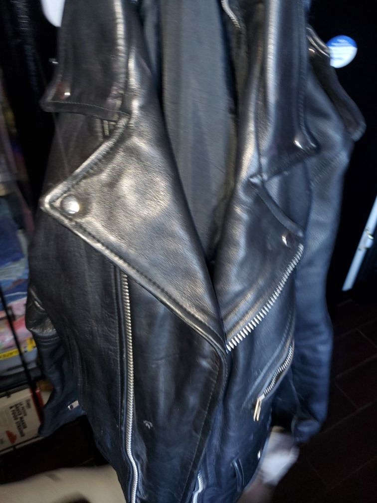 100 % leather motorcycle jacket.......