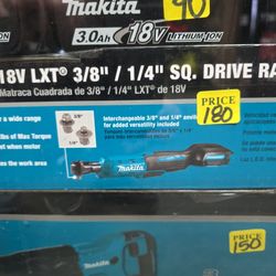 18v LXT Makita Ratchet Wrench 1/4" & 3/8" TOOL ONLY For Price, Financing Available 