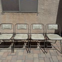 Vintage Samsonite Card Table And Chairs Retro Mid Century Style (Read Description)