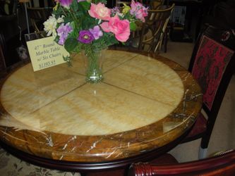 BRAND NEW 47" ROUND MARBLE TABLE