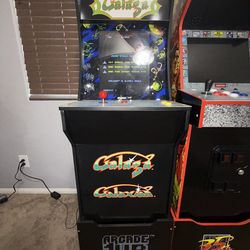 Galaga & Galaxian Arcade1up Machine Classic 2 Games and with 3 feet riser Used a lot, working conditions