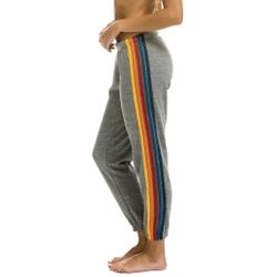 5 STRIPE SWEATPANTS - HEATHER GREY
