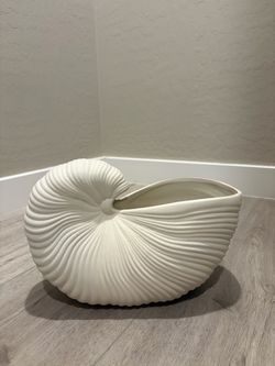Nautilus Shell Sculpture - Replica Beach Themed Ocean Decor