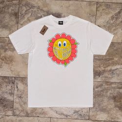 Stussy Happy Flower Tee White Size Medium