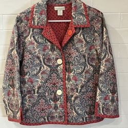 Quilted Appleseed’s Reversible Women’s Jacket Paisley Cotton Sz Medium 