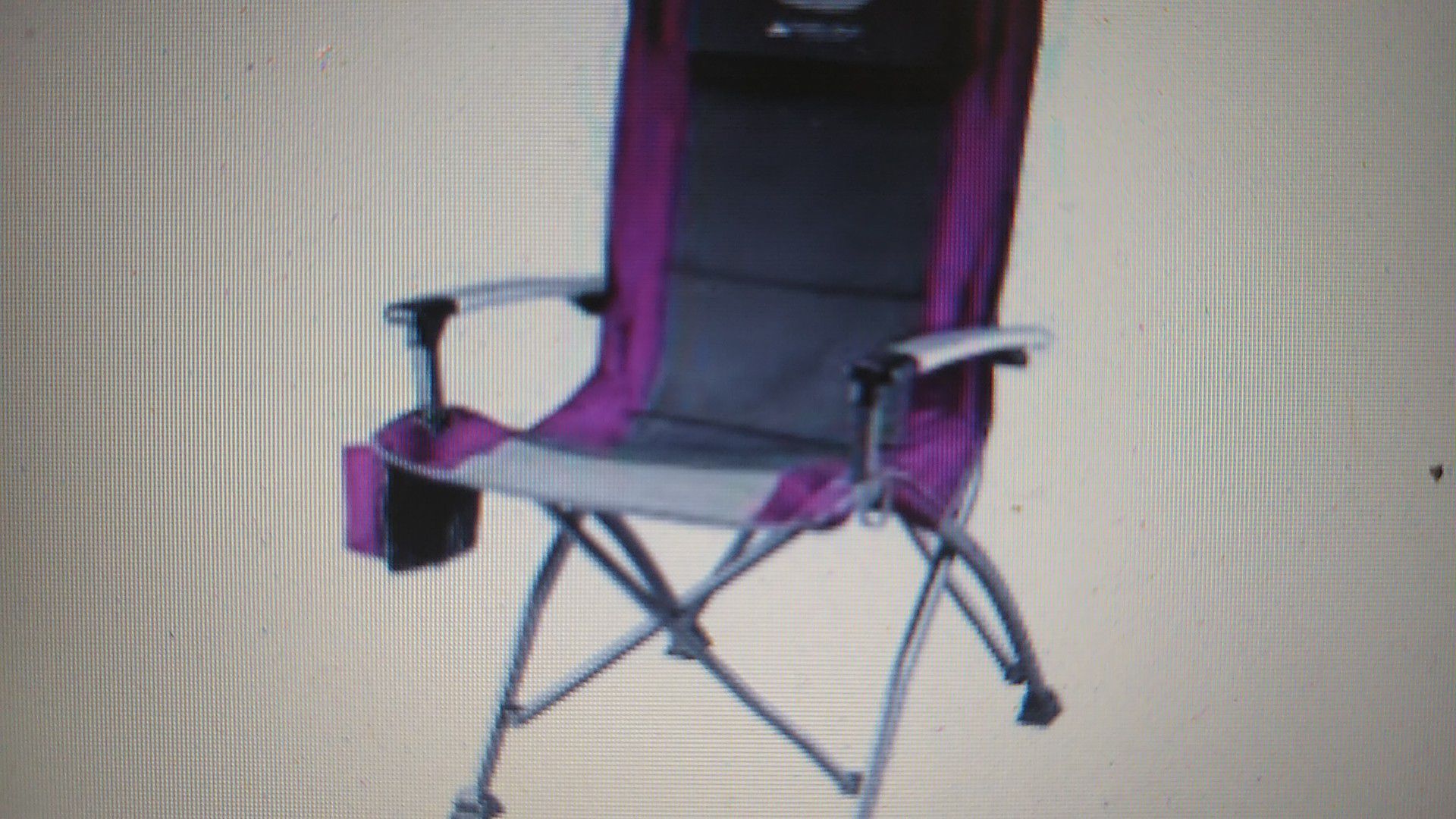 Ozark Trail Folding High Back Chair with Head Rest, Fuchsia