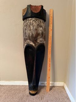 Wood-Carved African Tiki Mask Art