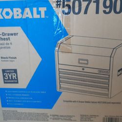 New Kobalt 4 Drawer Chest Black Finish And 4 Drawer Mobile cabinet Black finish.  