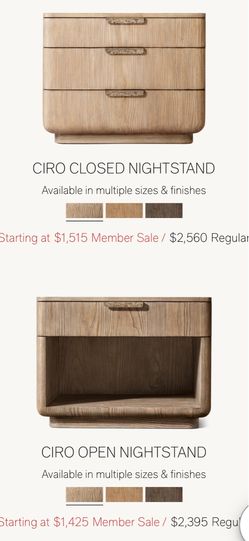 CIRO CLOSED NIGHTSTAND, CIRO OPEN NIGHTSTAND