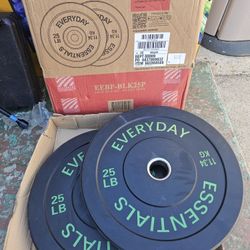 New Pair of 25 lb Bumper Plates