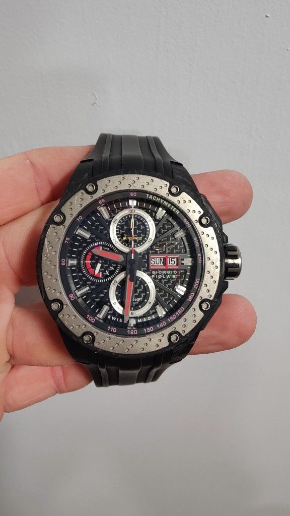 Watch Giorgio Piola, Swiss Automatic Chronograph, Carbon Fiber, Sapphire Glass