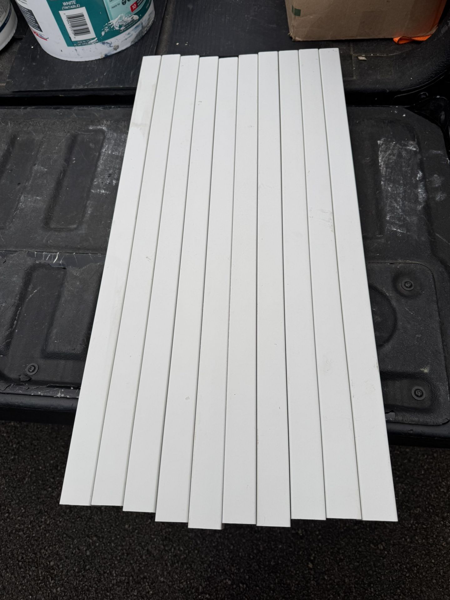 1 1/2”x 1 1/2” x 30” PVC square tubing. Set of 10
