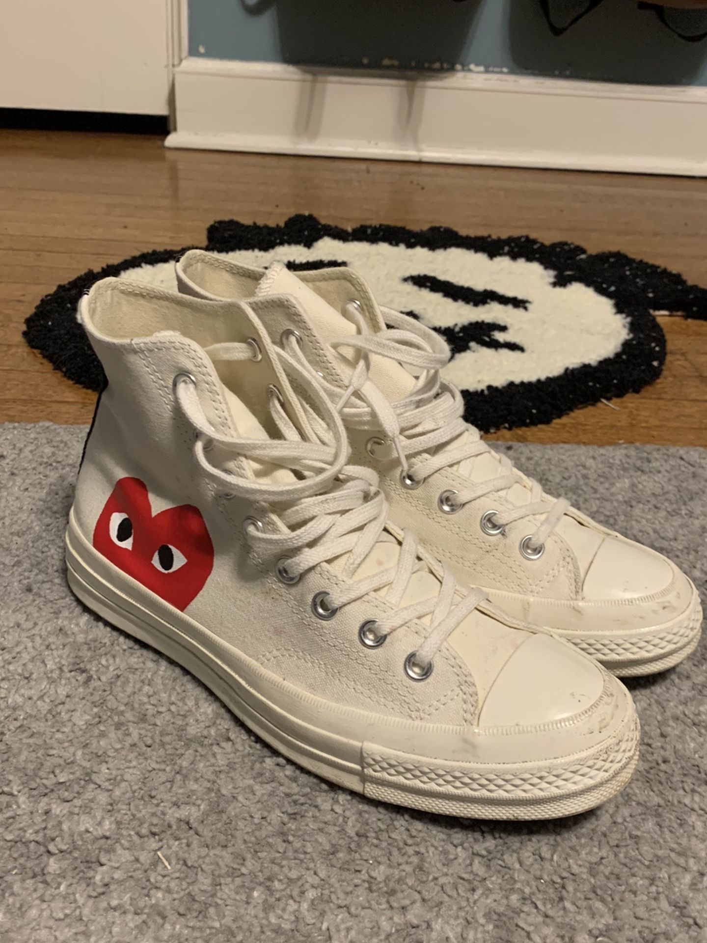 CDG Converse White