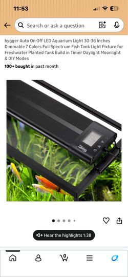 Hygger 30-36” LED Aquarium Light