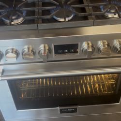 36 inch commercial home six burner top convection oven will deliver and install