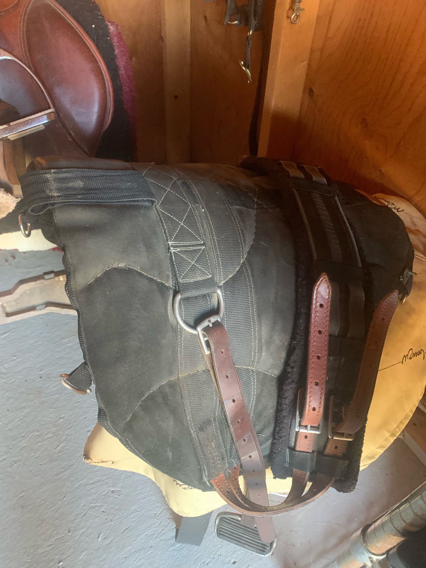 Horse (Not Saddle) Riding Pad With Stirrups 