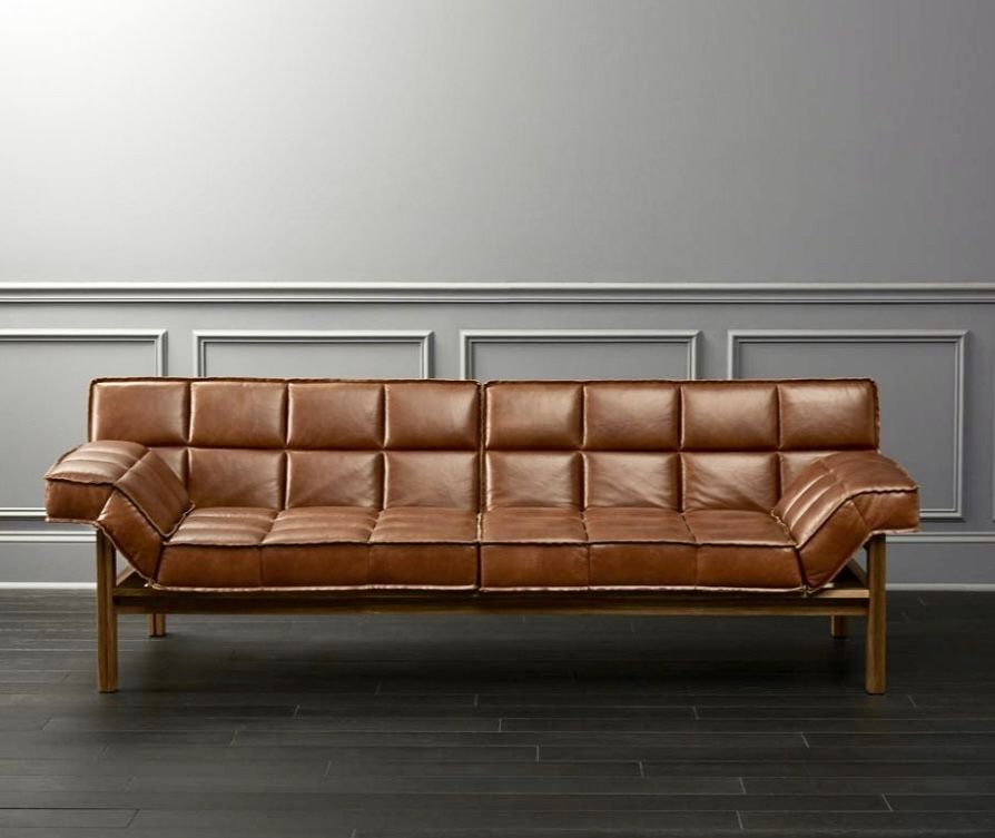 CB2 Leather Couch… can deliver
