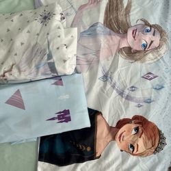 Frozen, Elsa And Anna Bed Sheets, Twin