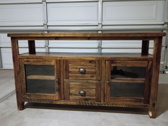 Farmhouse wood entertainment center