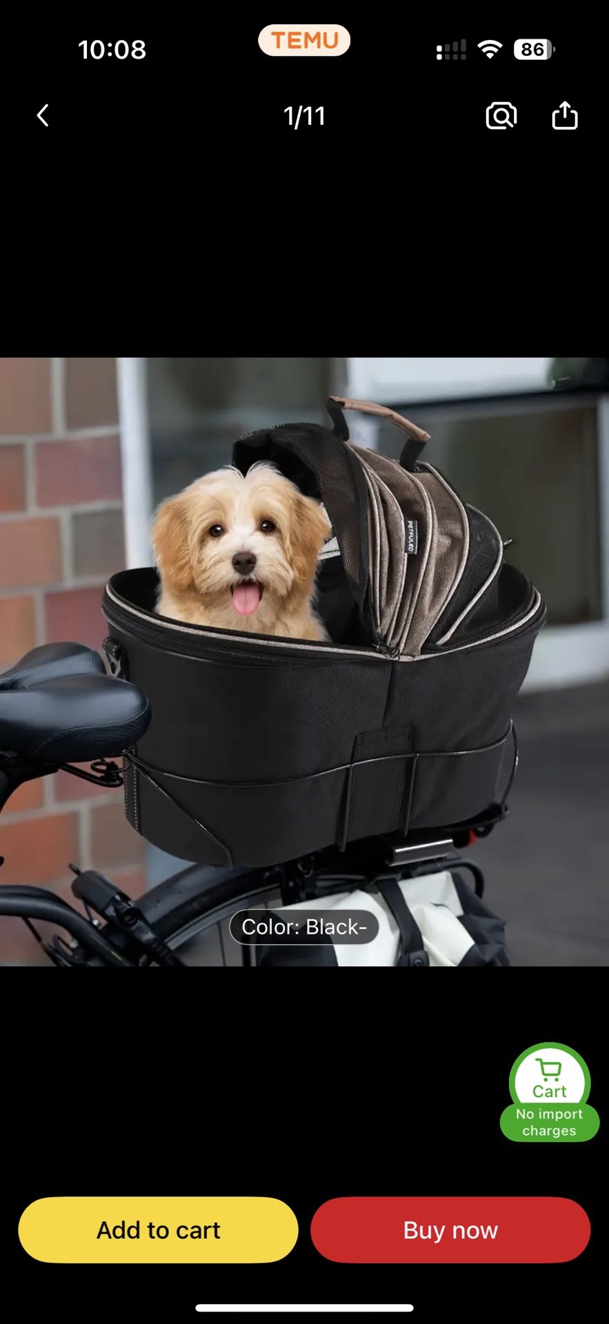 Multifunctional Bike Basket & Backpack Carrier - Convertible, Spacious Rear Seat/Handheld/Packpack Bag for Small Dogs, Easy Install, Durable Portable