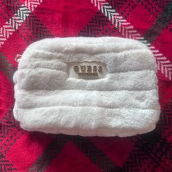 Guess White Fur Liddie crossbody bag. 