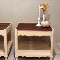 Beautiful Vintage Wood Side Tables