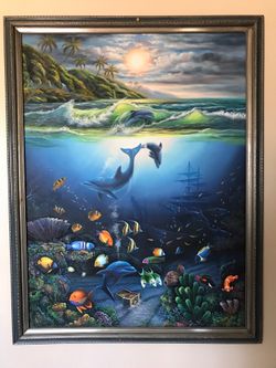 Big ocean lithograph !