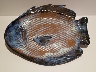 Pottery Fish Design Platter