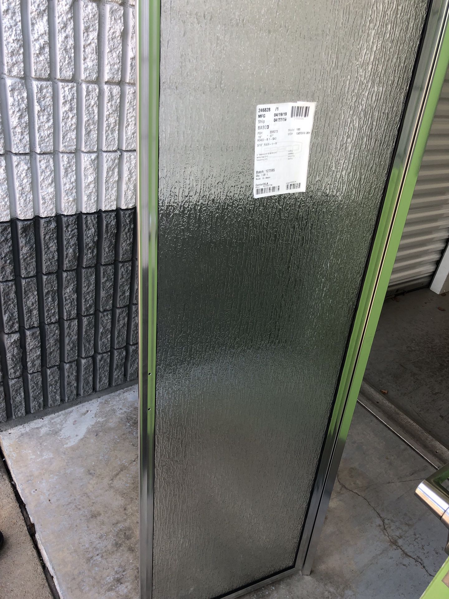 Basco glass shower door