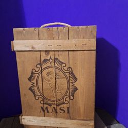 Vintage Estate Of Masi Wooden Wine Crate Made In Italy-$30